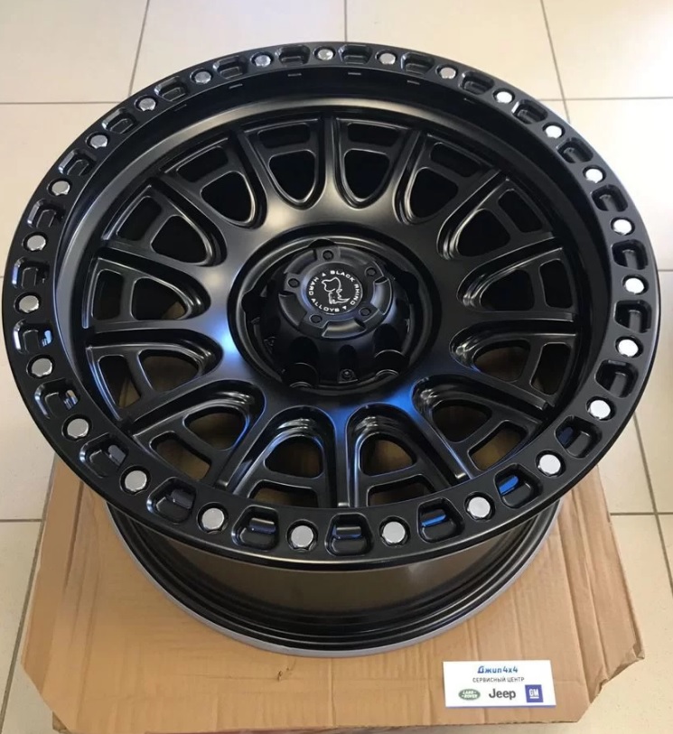 Диск колёсный 17х9,0 / ET -10 / 5x127 / 71.5 мм / Matt Black+Chrome Rivets