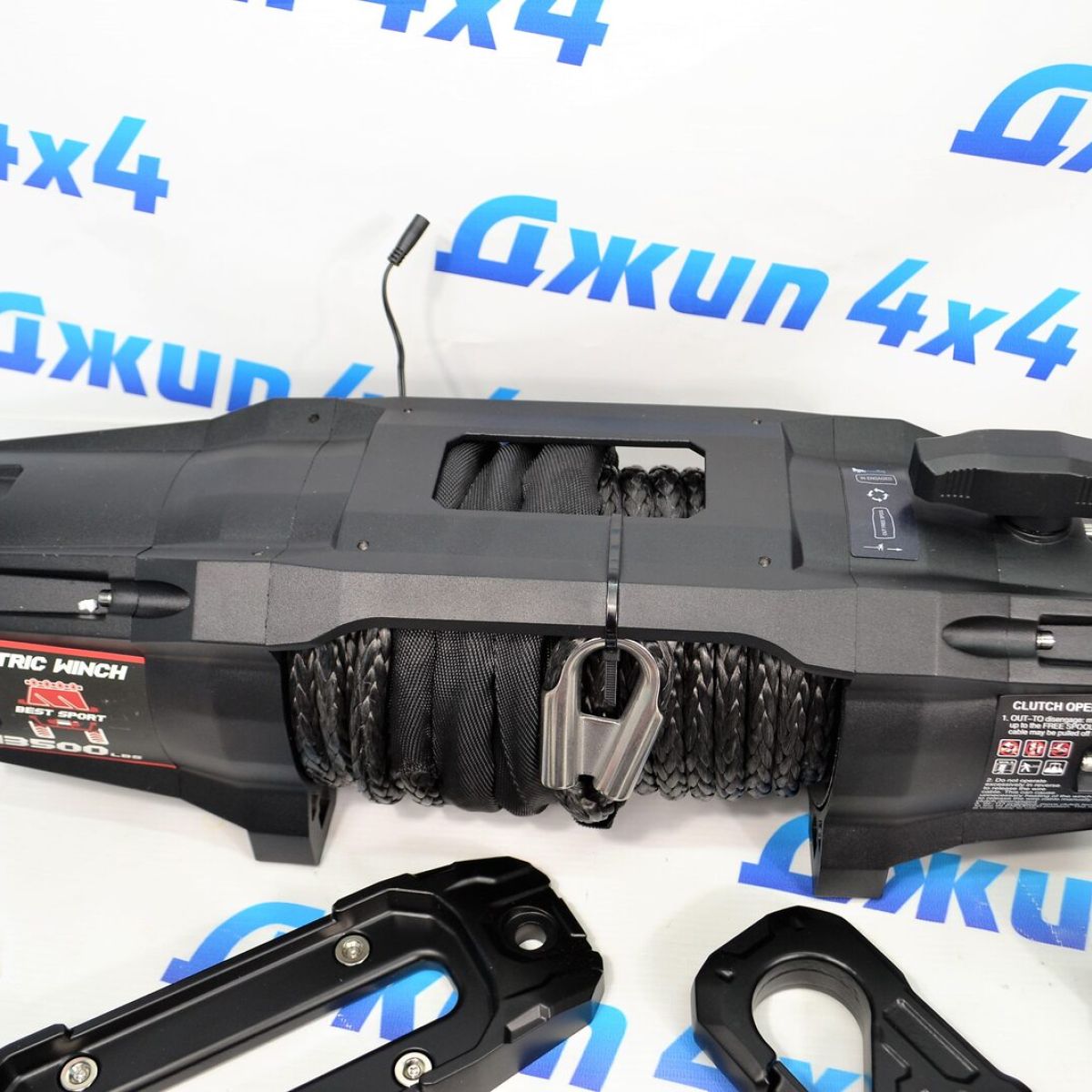 Лебедка автомобильная 13500 lbs/синтетический трос 25м/12V TR-13500-66808