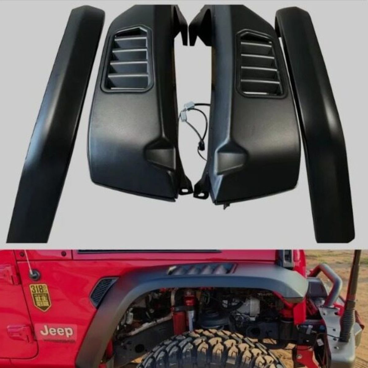 Крылья высокие Jeep Wrangler JL (алюминий) 82215155AA