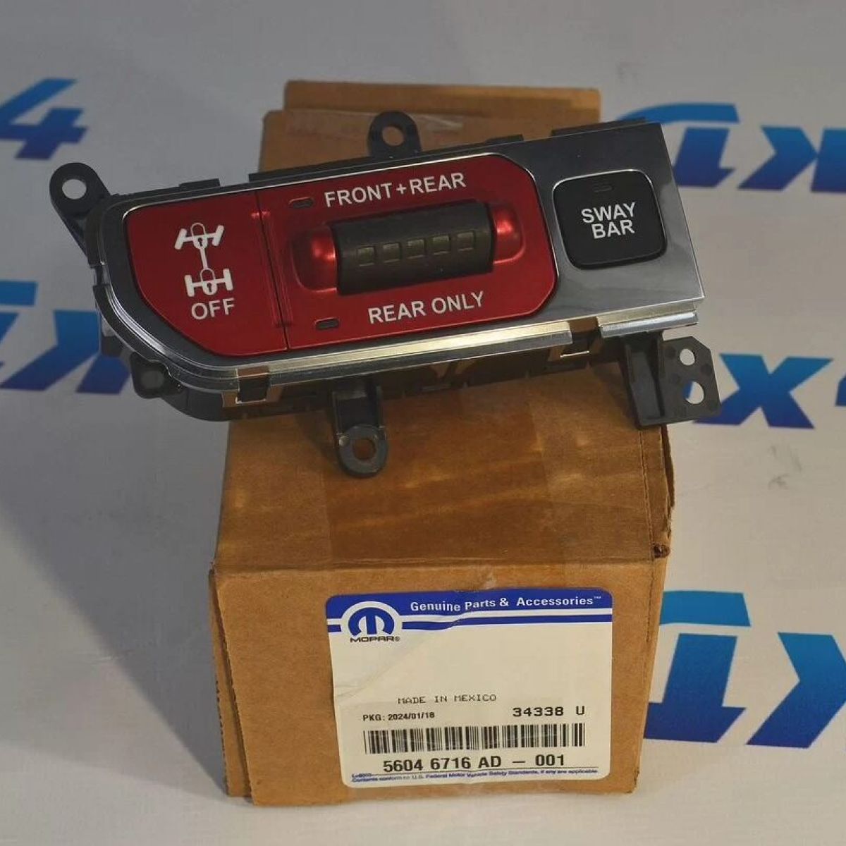 Блок кнопок управления полным приводом Jeep Wrangler JL/Jeep Gladiator JT 56046716AD