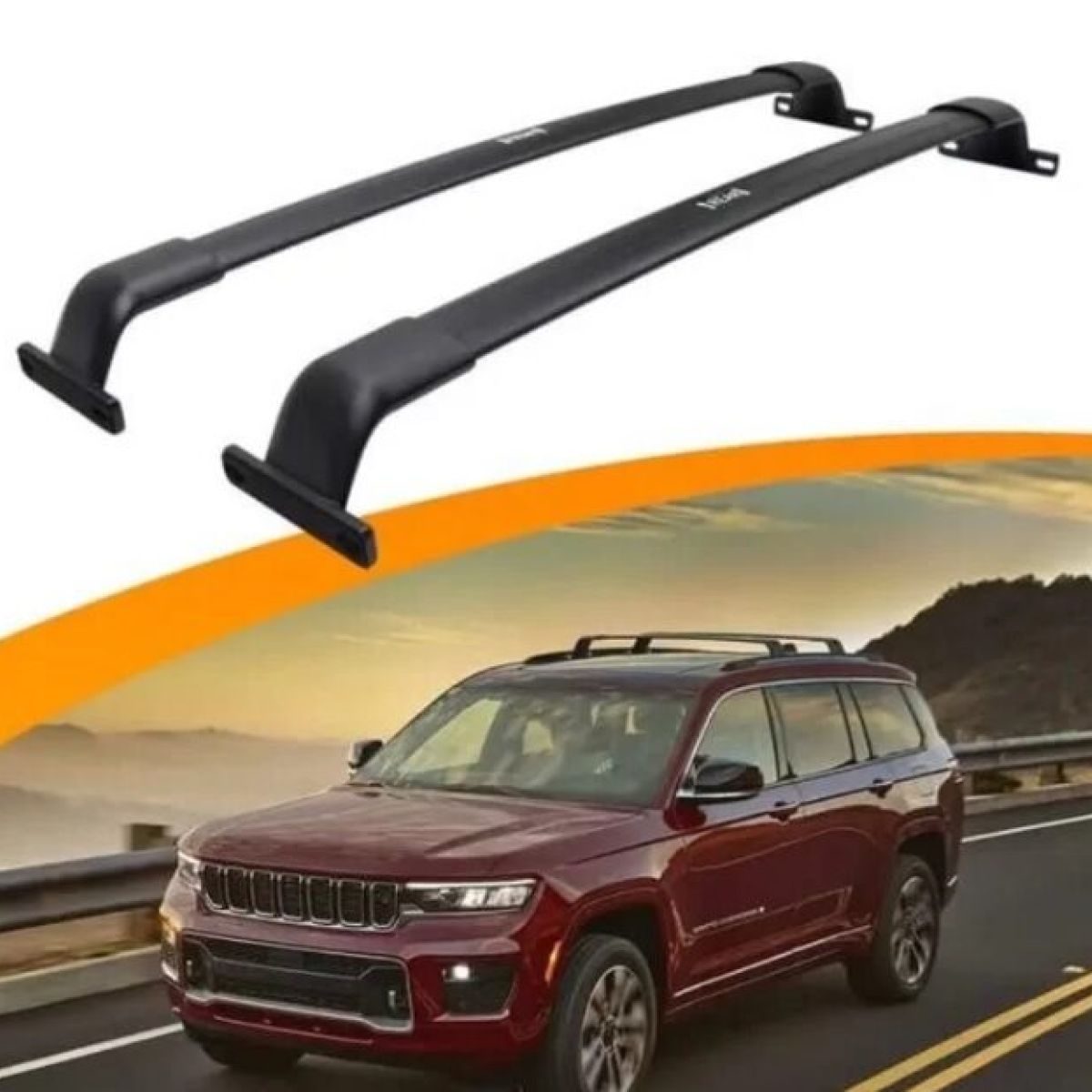 Поперечины на рейлинги Jeep Grand Cherokee WL (аэродинамические) WL