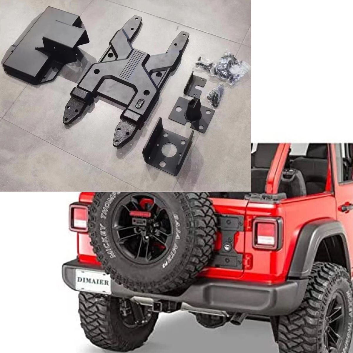 Кронштейн крепления запасного колеса поворотный Jeep Wrangler JL 2018-