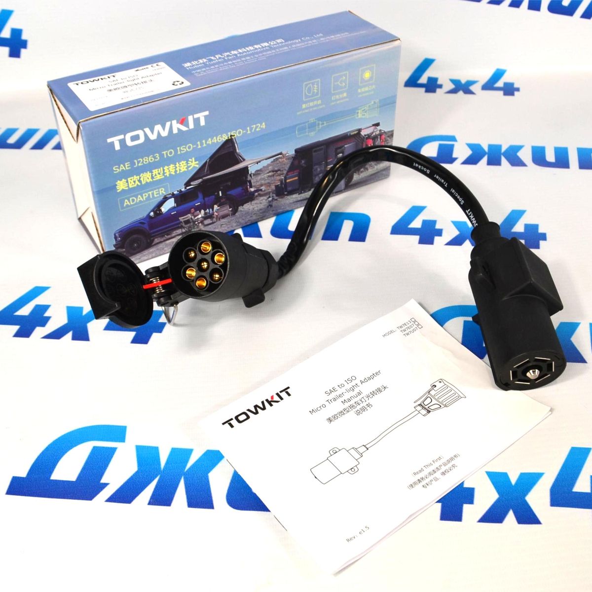 Переходник для розетки фаркопа (ТСУ) 7 PIN - 7 PIN TK8001