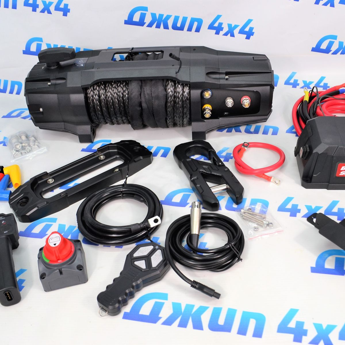 Лебедка автомобильная 13500 lbs/синтетический трос 25м/12V TR-13500-66808