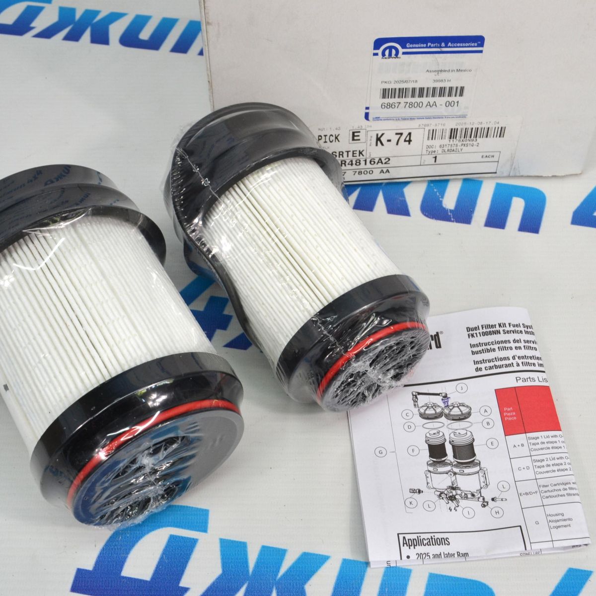 Комплект топливных фильтров Ram 2500/3500/4500 68677800AA