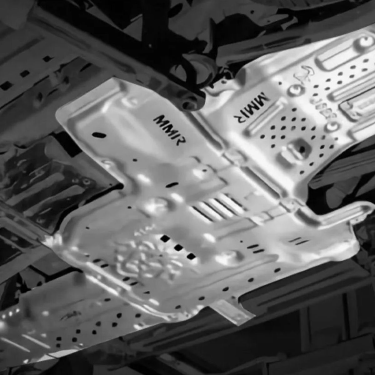 Защита днища Jeep Wrangler JL 2.0T (алюминий,комплект) 68293984AB