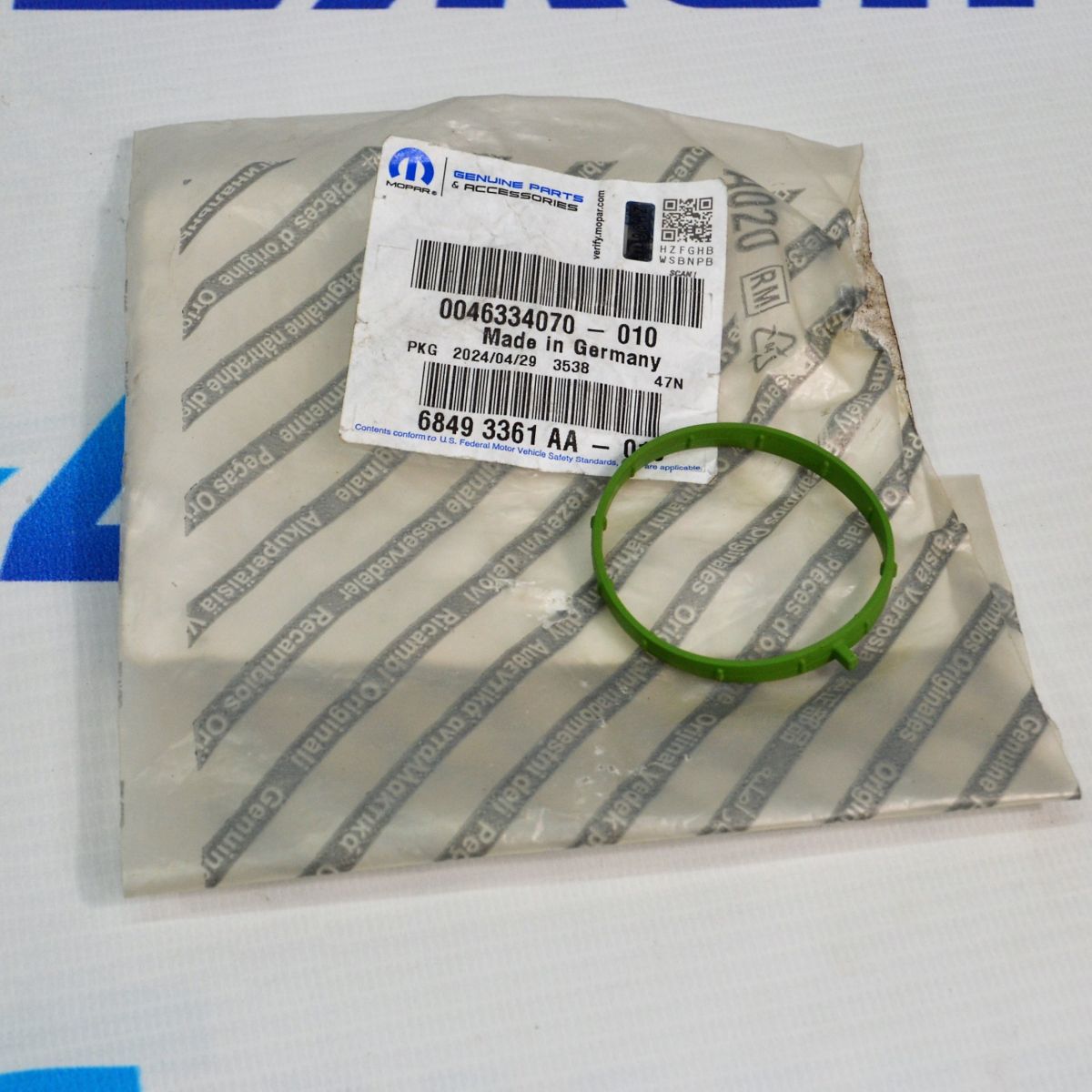 Прокладка трубки клапана EGR Jeep Wrangler JL/Jeep Gladiator JT/Dodge Ram 1500 DT V3.0CRD 2020-2023 68493361AA