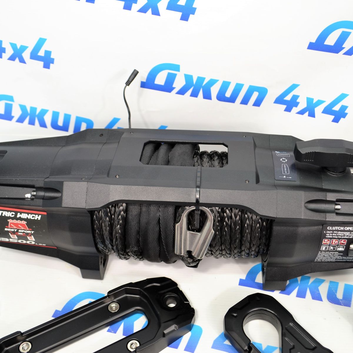Лебедка автомобильная 13500 lbs/синтетический трос 25м/12V TR-13500-66808