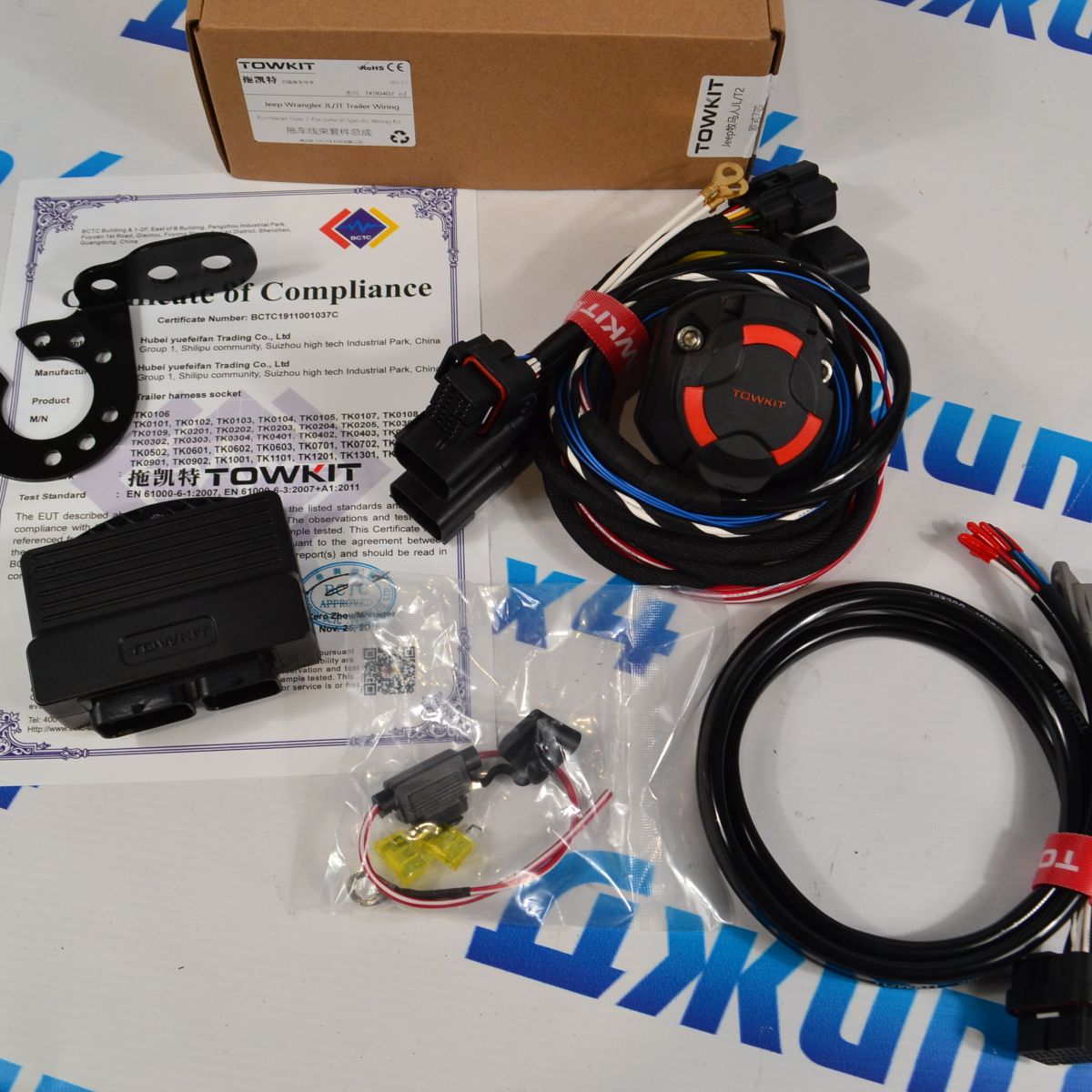 Проводка фаркопа для Jeep Wrangler JL/Jeep Gladiator JT (с блоком) TK90402