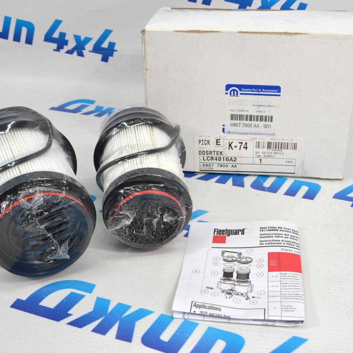 Комплект топливных фильтров Ram 2500/3500/4500 68677800AA